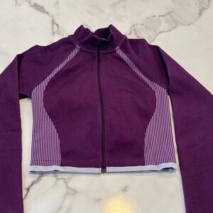 Fabletics Purple Striped Jacket